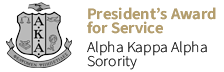 Alpha Kappa Alpha sorority logo Presidents Award