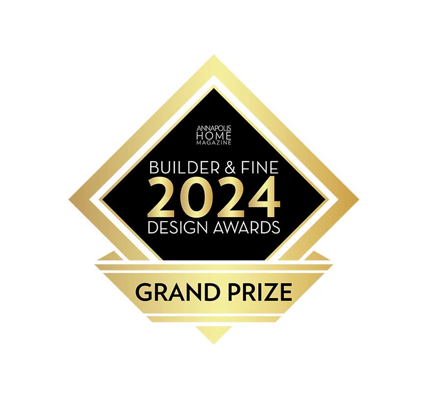 A Grand Prize badge from the Annapolis Builder & Fine Design Awards 2024